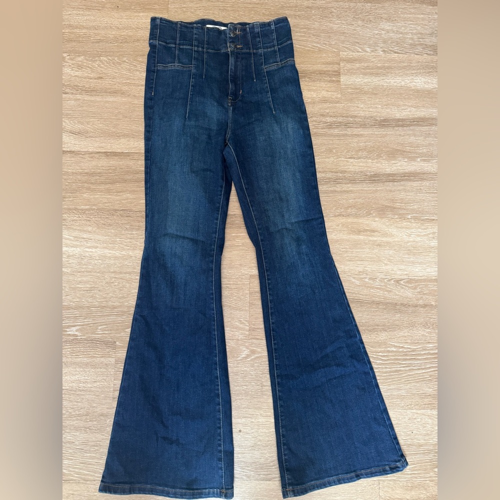 FP Dark Blue Denim Flares